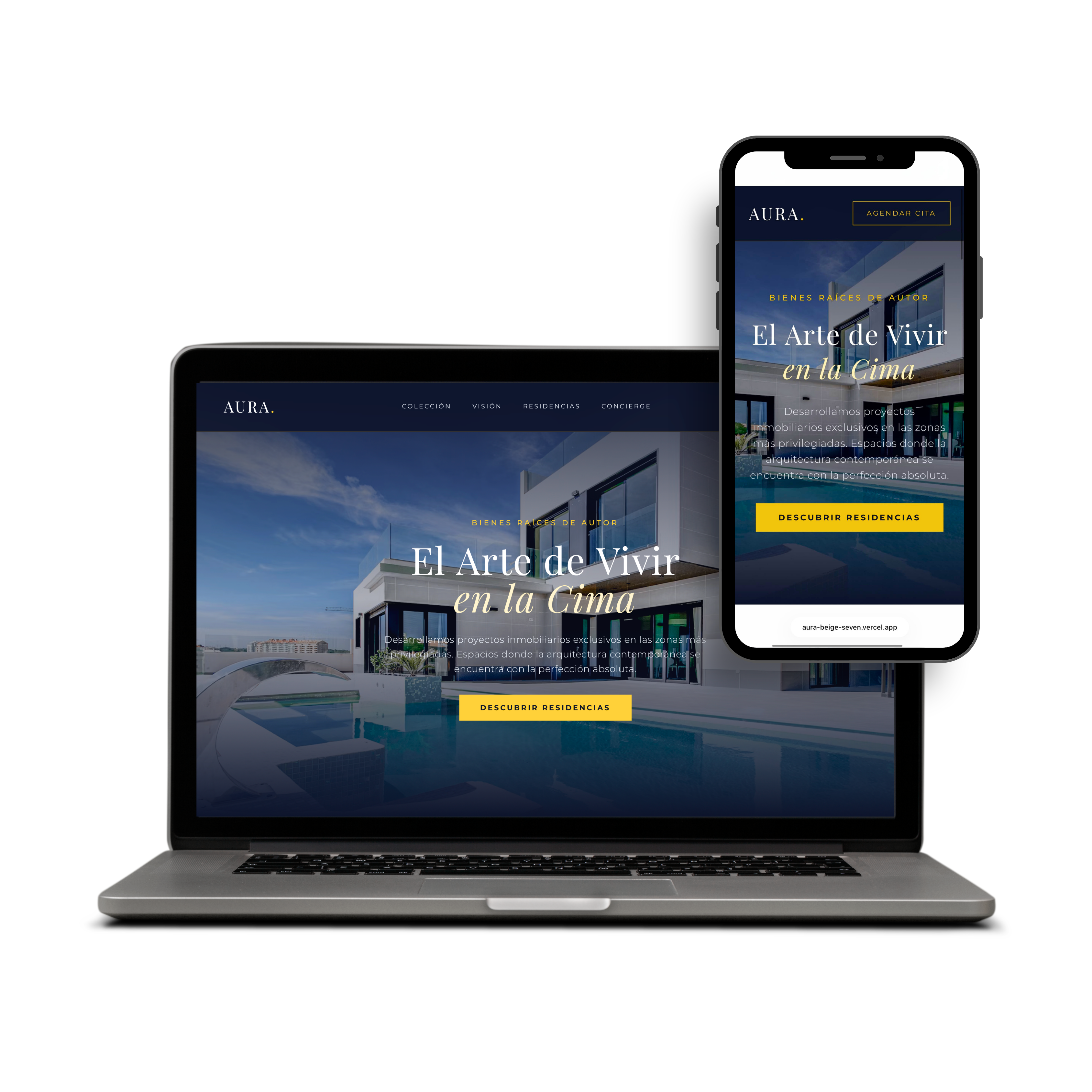 Mockup web Aura