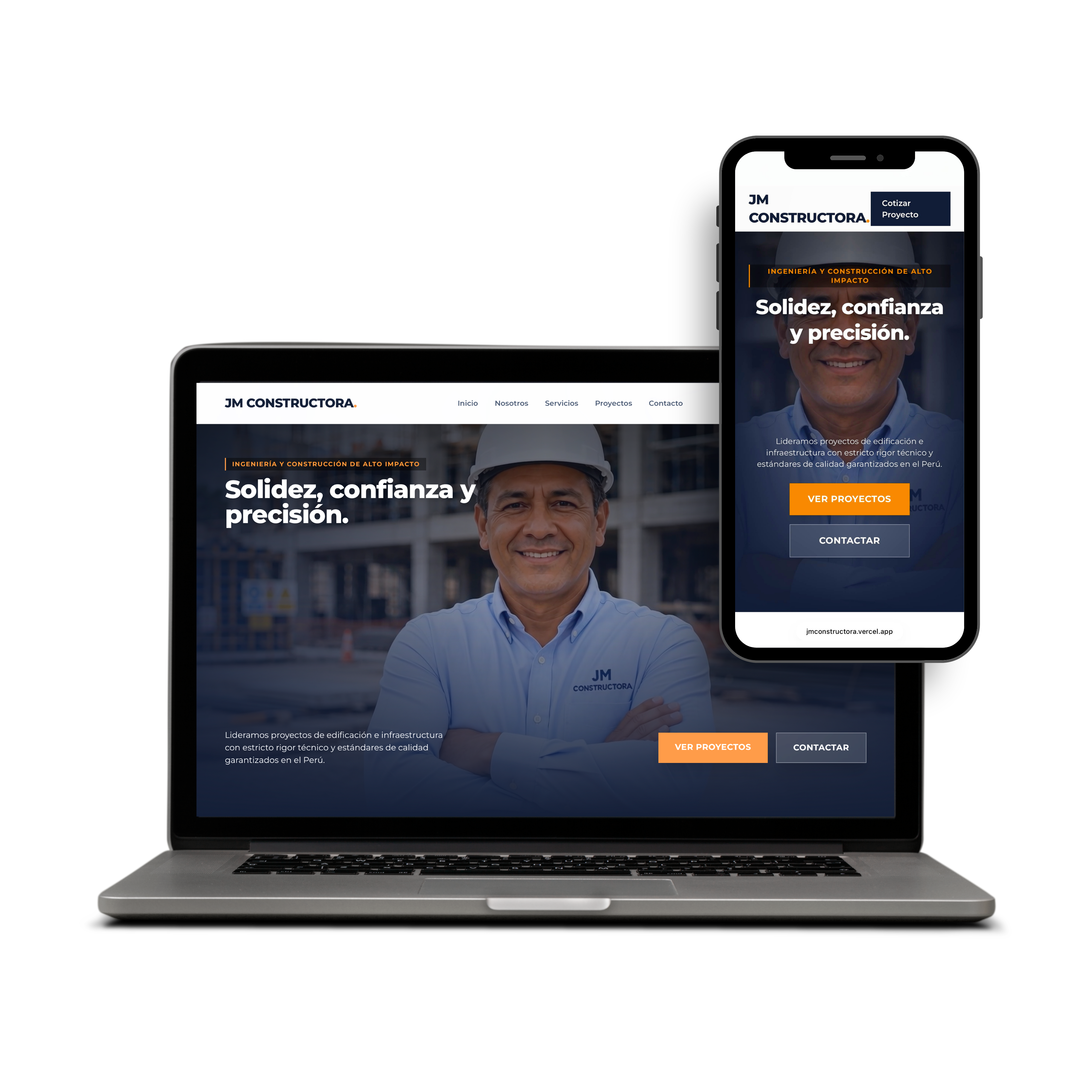 Mockup web JM Constructora